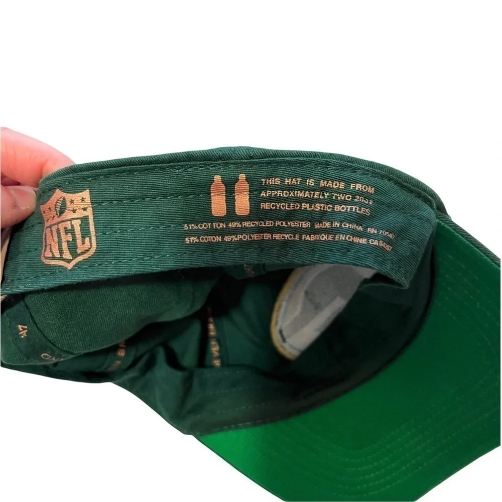 47 Green Bay Packers Logo NFL Green Cotton Sustainable Baseball Hat Cap Size M